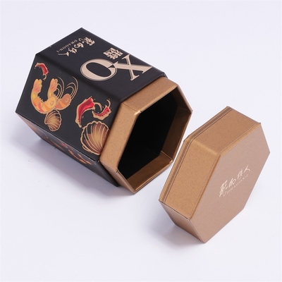 Tea Gift Box Customization Exquisite Gift Box Heaven and Earth Cover Fine Hexagonal Seasoning Box Customization