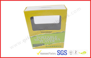 Transparent Window Electronics Gift Packaging , Printed Paper Standard Magnetic Box
