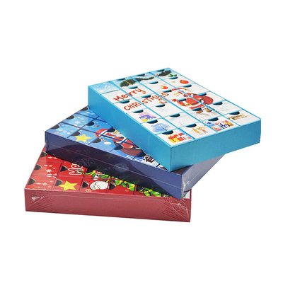 Gift Paper Cardboard Christmas Candy Box Luxury Drawer Chocolate Advent Calendar Box