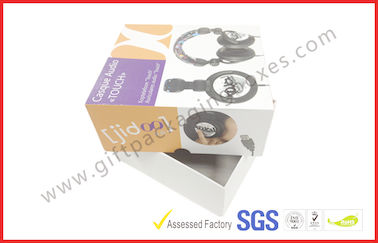 Right Angle 1200G Grey board Gift Packaging Boxes , OEM Customized Printed Headphone Packaging Boxes