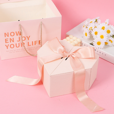 Ins Qixi Valentine'S Gift Box Bow Flower Box Lipstick Perfume Birthday Gift Box