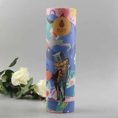 Cylinder Rigid Gift Boxes Customized Color Printing World Cover Oil Painting